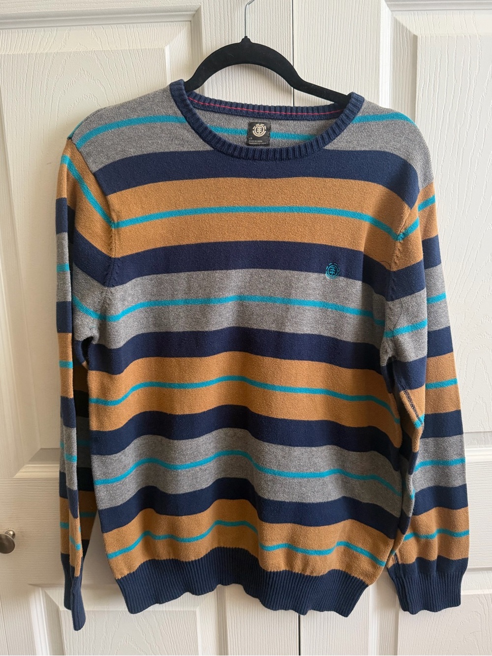 Element Men's Crewneck Sweater - Navy, Gray, Tan & Teal